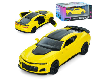 Машинка инерционная металлическая Chevrolet Camaro, 16 см, открываются двери, АвтоМир