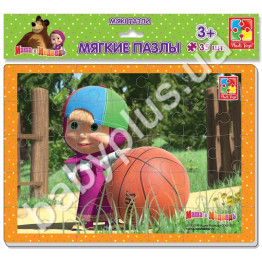 Мягкие пазлы Маша и Медведь, Vladi Toys