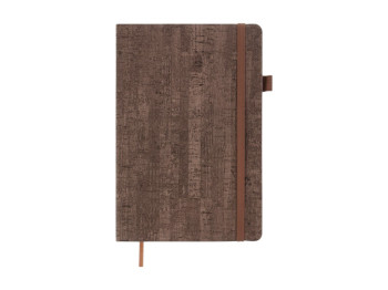 Блокнот діловий WOOD A5, 96 арк., клітинка, обкладинка штучна шкіра, бежевий