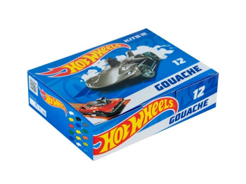 Гуашь Hot Wheels 12 цветов, 20 мл, Kite