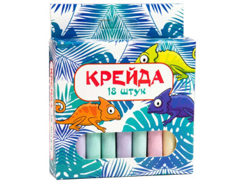 Мел Маленький круглый разноцветный 18 шт, Strateg
