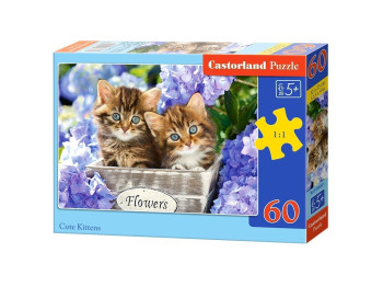 Пазлы Милые котята, 60 элементов, Castorland