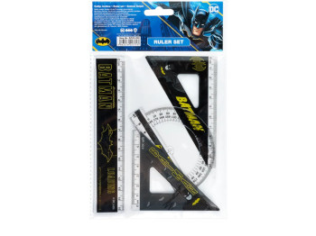 Набор для чертежа Kite DC Comics DC25-282, линейка 15 см, 2 угольника, транспортир, Kite