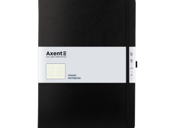 Книга записна у клітинку Partner Grand чорна 210х295 мм. 100 аркушів. Axent 8203-01-A