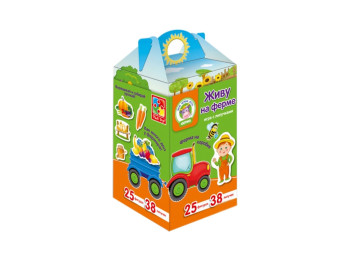 Игра с липучками Живу на ферме, Vladi Toys