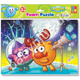 Мягкие пазлы А4 Смешарики, Vladi Toys