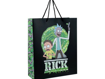 Пакет бумажный подарочный Rick & Morty 26х32см, Kite