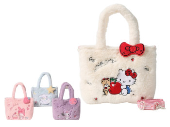 Сумка плюшевая детская Hello Kitty, 30×24 см, с ручками