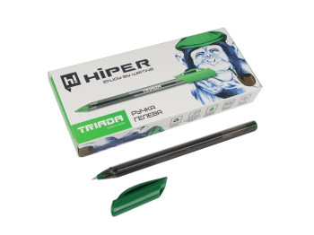 Ручка гелева Triada. Hiper HG-205. 0,6 мм. Колір зелений. Ціна за 1 шт.