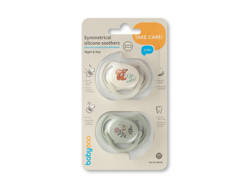 Пустушка симетрична Silicone Soother, силікон, 6-18 міс., MSB-1669-02, BabyOno