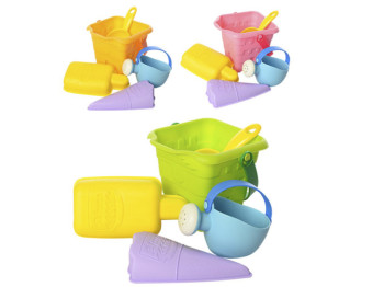 Набор для песочницы с ведерком HG-153, 23 см, с формочками и лопаткой, BabyToys