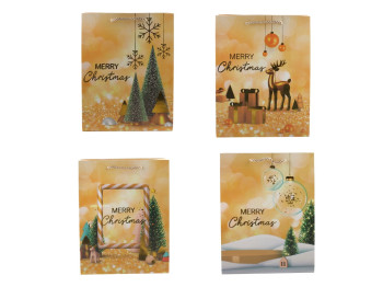 Пакет новогодний бумажный S Christmas tree 18х23х10 см, R91066-S
