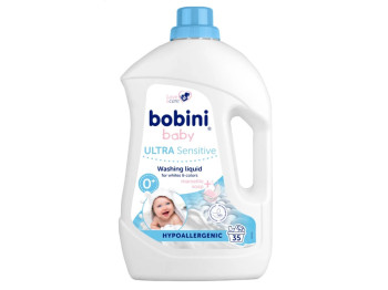 Гель для стирки белых и цветных детских вещей из алоэ Bobini Baby Ultra Sensitive, 1,5 л