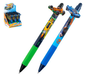Ручка шариковая автоматическая Hot Wheels, 0,5 мм, синие чернила, 2 вида (цена за 1шт), Kite