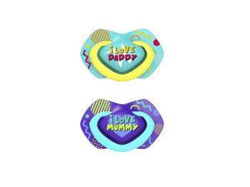 Пустышка симметричная Neon Love, силикон, 0-6 мес, 22-652_blu, Canpol Babies