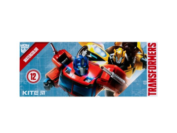 Краски акварельные в картонной упаковке Transformers 12 цветов, Kite