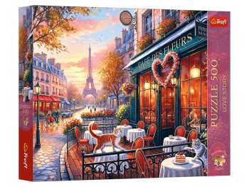 Пазли 500 елементів, Premium Plus" Love Story: Кохання в Парижі, Trefl 76210