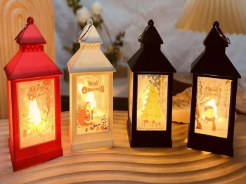 Лампа новогодняя декоративная, 9,5 см, с подсветкой, 4 вида (цена за 1шт)