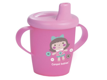 Кружка непроливайка 250 мл - Toys рожева. Canpol Babies 31/200_pin