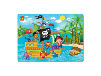 Макси пазлы картонные Пираты, Vladi Toys