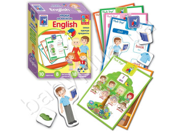Английский язык на магнитах Семья, Vladi Toys