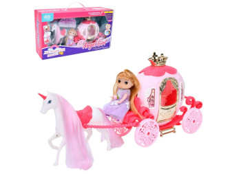 Игровой набор карета с куклой и лошадью 6970-A, свет и музыка