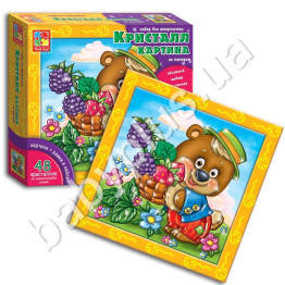 Набор для творчества, Кристалл картина Мишка, Vladi Toys