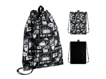 Сумка для взуття зі шнурками Anime Boy K25-600M-12, 46×33 см, затяжка шнурком, Kite