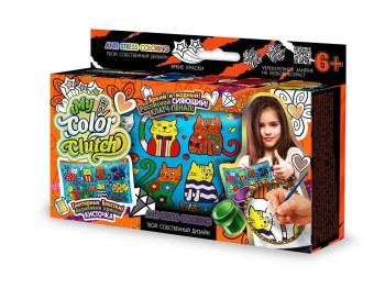 Набір для творчості Пенал-розмальовка фарбами My color clutch, Danko Toys