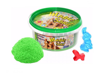Кинетический песок Magic Sand зеленый, 350 г, для лепки, Strateg