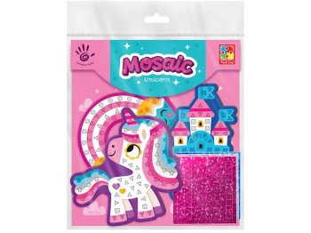 Набор для творчества мягкая мозаика Единорог, создание аппликации, Vladi Toys