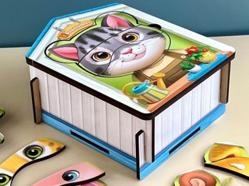 Пазл деревянный собери животных 15×11 см, сборка образов, Ubumblesbees