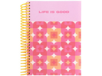 Блокнот A5 на спирали с разделителями в клетку Axent Life is good 8405-17-A, 120 листов