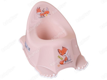 Горшок Лісова казка з протиковзною гумою світло-рожевий. Tega Baby FF-001-107