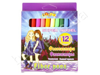 Набір фломастерів 12 кольорів, SUPER MODEL, KIDIS 13316