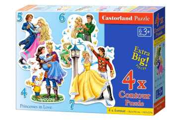 Пазлы Принцессы, 4,5,6 и 7 элементов, Castorland
