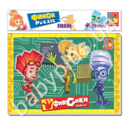 Мягкие пазлы А4 Фиксики, Vladi Toys