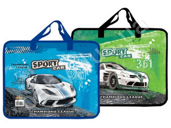 Папка пластикова з текстильними ручками KIDIS, SPORT CAR, 7151