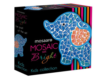 Мозаика стеклянная Слоник, ручная сборка, Mosaaaro
