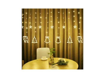 Гирлянда-занавеска светодиодная Christmas lights 2,5х0,85м, 120led, R92657