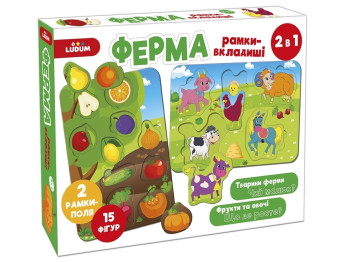 Гра настільна Ферма Рамки-вкладиші 2в1. Magdum ME5032-14