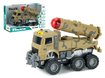 Машинка инерционная ракетная установка Truck, 24 см, светиться и звук