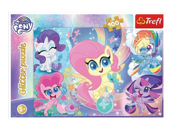 Пазли Глітерні Чарівний світ, Hasbro My Little Pony, 100 елементів, Trefl