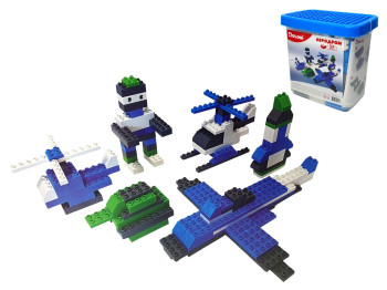 Конструктор пластиковый Аэродром 162 детали в пластиковом боксе, 013888/09 Doloni Toys