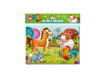 М'які пазли А4 Ферма, 24 елемента, Vladi Toys