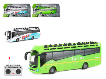 Автобус двухэтажный радиоуправляемый City Bus со светом, 17 см, микс цветов