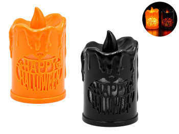 Декоративна LED-свічка Happy Halloween, 2 види (ціна за 1шт)