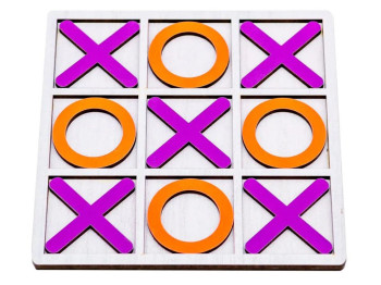 Гра настільна хрестики-нулики PuzzelOk 13909, 30 см, дерев'яні фігури