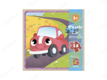 Пазлы картонные Автомобиль, 12 элементов, G-Toys