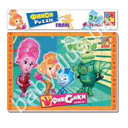 Мягкие пазлы А4 Фиксики, Vladi Toys